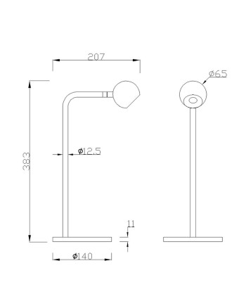 ***OFER/DES*** EYES * SOBREMESA LED PEQUEÑO NEGRO 6W 3000K